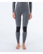 Mujer con Traje de Surf con cremallera en el pecho Hurley Woman Advant 4/3mm Gris interior rodilleras