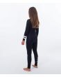 Mujer con Traje de Neopreno con cremallera en la espalda Hurley Advant 4/3mm Negro posterior izquierda