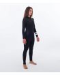 Mujer con Traje de Neopreno con cremallera en la espalda Hurley Advant 4/3mm Negro derecha