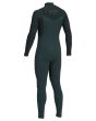 Traje de neopreno con cremallera en el pecho Billabong Furnace Comp 4/3mm azul para hombre posterior izquierda