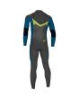 Traje de neopreno con cremallera en el pecho O'Neill Youth Ninja 5/4mm negro y azul para chico posterior