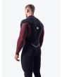 Hombre con Traje de surf con cremallera en el pecho O'Neill Hyperfreak Fire 4/3mm Plus negro y rojo espalda