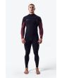 Hombre con Traje de surf con cremallera en el pecho O'Neill Hyperfreak Fire 4/3mm Plus negro y rojo 