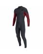 Traje de surf con cremallera en el pecho O'Neill Hyperfreak Fire 4/3mm Plus negro y rojo para hombre
