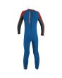 Traje de surf con cremallera en la espalda O'Neill Toddler Reactor II 2mm Azul, Grafito y Rojo para niños de 1 a 6 años posterior