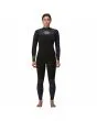 Mujer con Traje de Surf con cremallera en el pecho Patagonia W's R2 Yulex Regulator Front Zip Full Suit Negro interior