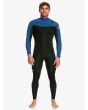 Traje de neopreno con cremallera en el pecho Quiksilver Everyday Session 3/2mm negro y azul para hombre