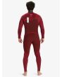 Hombre con Traje de Surf con cremallera en el pecho Quiksilver 4/3mm Everyday Sessions Black-Thyme interior posterior