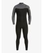 Traje de neopreno con cremallera en el pecho Quiksilver 4/3mm Everyday Sessions negro y gris para hombre