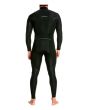 Hombre con traje de surf con cremallera en el pecho Quiksilver Everyday Sessions LFS 4/3mm Negro espalda