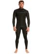 Hombre con traje de surf con cremallera en el pecho Quiksilver Everyday Sessions LFS 4/3mm Negro