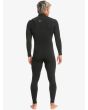 Hombre con traje de surf con cremallera en el pecho Quiksilver Highline 3/2mm Negro posterior