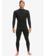 Hombre con traje de surf con cremallera en el pecho Quiksilver Highline 3/2mm Negro