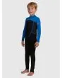 Traje de surf con cremallera en la espalda Quiksilver Kids Prologue 3/2mm Negro y Azul para niños de 2 a 7 años lateral