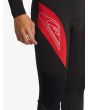 Hombre con Traje de Surf GBS con Cremallera en el Pecho Quiksilver 4/3mm Mercury Negro-Rojo costuras