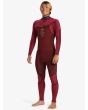 Hombre con Traje de Surf GBS con Cremallera en el Pecho Quiksilver 4/3mm Mercury Negro-Rojo interior térmico lateral