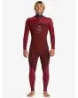 Hombre con Traje de Surf GBS con Cremallera en el Pecho Quiksilver 4/3mm Mercury Negro-Rojo interior térmico