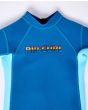 Neopreno de primavera con manga corta y cremallera trasera Rip Curl Groms Omega Spring 1.5mm azul para niños de 2 a 6 años logo