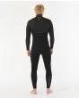 Hombre con traje de surf sin cremallera Rip Curl E-Bomb 5/3mm Negro posterior