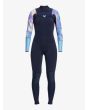 Traje de neopreno con cremallera en el pecho Roxy Pop Surf 4/3mm azul para mujer