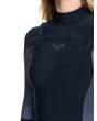 Traje de Surf con Cremallera en el Pecho Roxy 4/3mm Syncro GBS negro para mujer Chest Zip