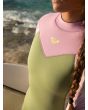 Mujer con Traje de Surf con Cremallera en la Espalda Roxy 4/3mm Rise Verde y Gris Lifestyle logo