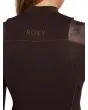 Mujer con traje de surf con cremallera en el pecho Roxy 3/2mm Elite Marrón costuras