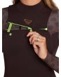 Mujer con traje de surf con cremallera en el pecho Roxy 3/2mm Elite Marrón Chest Zip