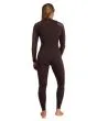 Mujer con traje de surf con cremallera en el pecho Roxy 3/2mm Elite Marrón posterior