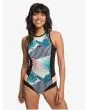 Traje de surf de primavera con cremallera en la espalda Roxy Pop Surf 1mm negro floral para mujer 