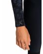 Mujer con neopreno con cremallera en el pecho Roxy Swell Series 4/3mm negro manga