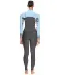Mujer con neopreno con cremallera en el pecho Roxy Swell Series 5/4/3mm Jet Boy Blue posterior