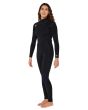 Mujer con traje de neopreno con cremallera en el pecho Sisstrevolution 7 Seas 5/4mm Negro lateral