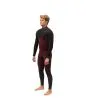 Hombre con traje de neopreno con cremallera en el pecho Vissla Seven Seas Comp 4/3mm Negro interior lateral
