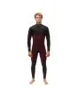 Hombre con traje de neopreno con cremallera en el pecho Vissla Seven Seas Comp 4/3mm Negro interior