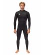 Hombre con traje de surf con cremallera en el pecho Vissla Seven Seas Comp 3/2mm Negro