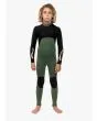 Niño con Traje de Neopreno con cremallera en el pecho Vissla 7 Seas Boys 4/3mm Warbird Full Verde Militar 8-16 años