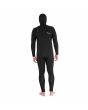 Hombre con Traje de neopreno con capucha y cremallera en el pecho Volcom Modulator 4/3mm negro espalda