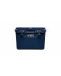 Nevera portátil de campamento YETI Tundra 35 azul marino frontal