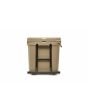 Nevera portátil de campamento con ruedas YETI Tundra Haul beige asa retráctil 