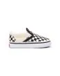 Zapatillas Vans Slip-On para bebé de 1 a 4 años blancas y negras con estampado Checkerboard derecha