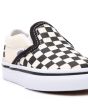 Zapatillas Vans Slip-On para bebé de 1 a 4 años blancas y negras con estampado Checkerboard frontal