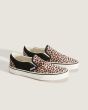 Zapatillas sin cordones Vans Classic Slip On Negra con estampado de leopardo lateral