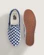 Zapatillas sin cordones Vans Classic Slip-On Checkerboard Azul Deep Indigo para hombre suela waffle
