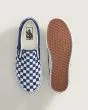 Zapatillas sin cordones Vans Classic Slip-On Checkerboard Azul Deep Indigo para hombre suela waffle