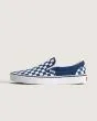Zapatillas sin cordones Vans Classic Slip-On Checkerboard Azul Deep Indigo para hombre