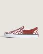 Zapatillas sin cordones Vans Classic Slip-On Checkboard Marrones para hombre