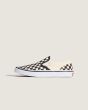 Zapatillas sin cordones Vans Junior Classic Slip-On Checkerboard negras y blancas para niño 8-14 años