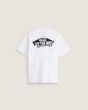 Camiseta de manga corta Vans Kids Double Standard blanca para niño/a 8-14 años gráfico posterior off the wall