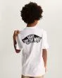 Niño con Camiseta de manga corta Vans Kids Double Standard blanca espalda